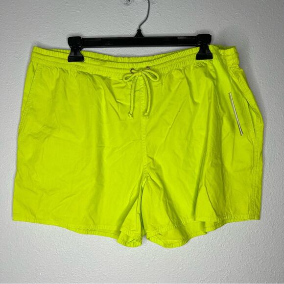 New BP Neon Lime Green Drawstring Cotton Shorts Women's size S - Picture 1 of 3